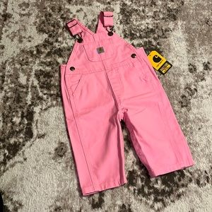 Pink Jean Carhartt Overalls Baby Overalls 6Month girls loose fit canvas overalls